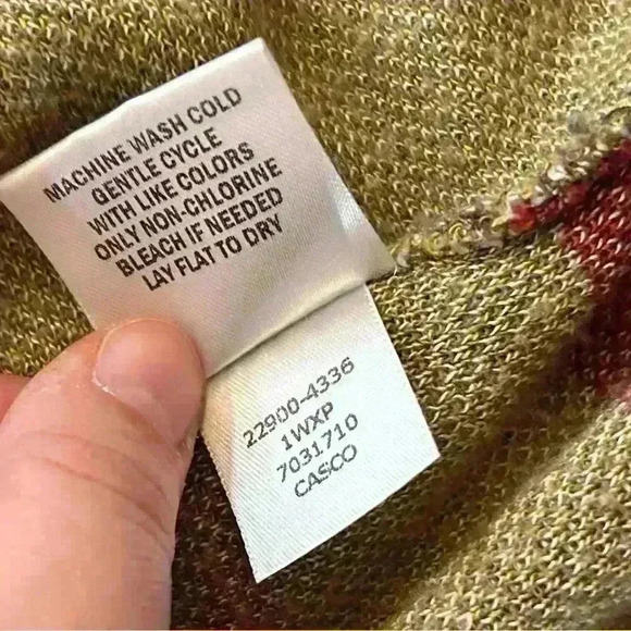 One World Women’s Brown Geometric Aztec Open Front Cardigan Sweater Size S - Picture 5 of 7